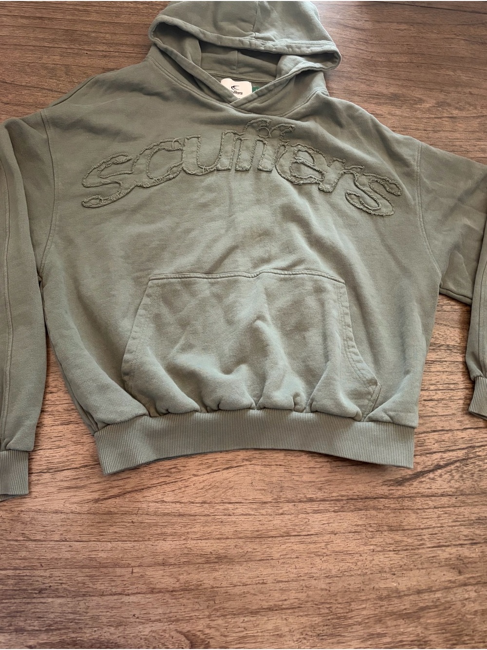 Scuffers Olive Green Hooded Sweatshirt